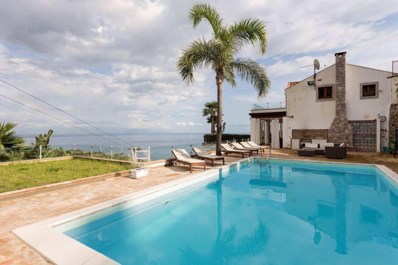 Luxury Taorum Villa With Spectacular Sea Views In 陶尔米纳 外观 照片
