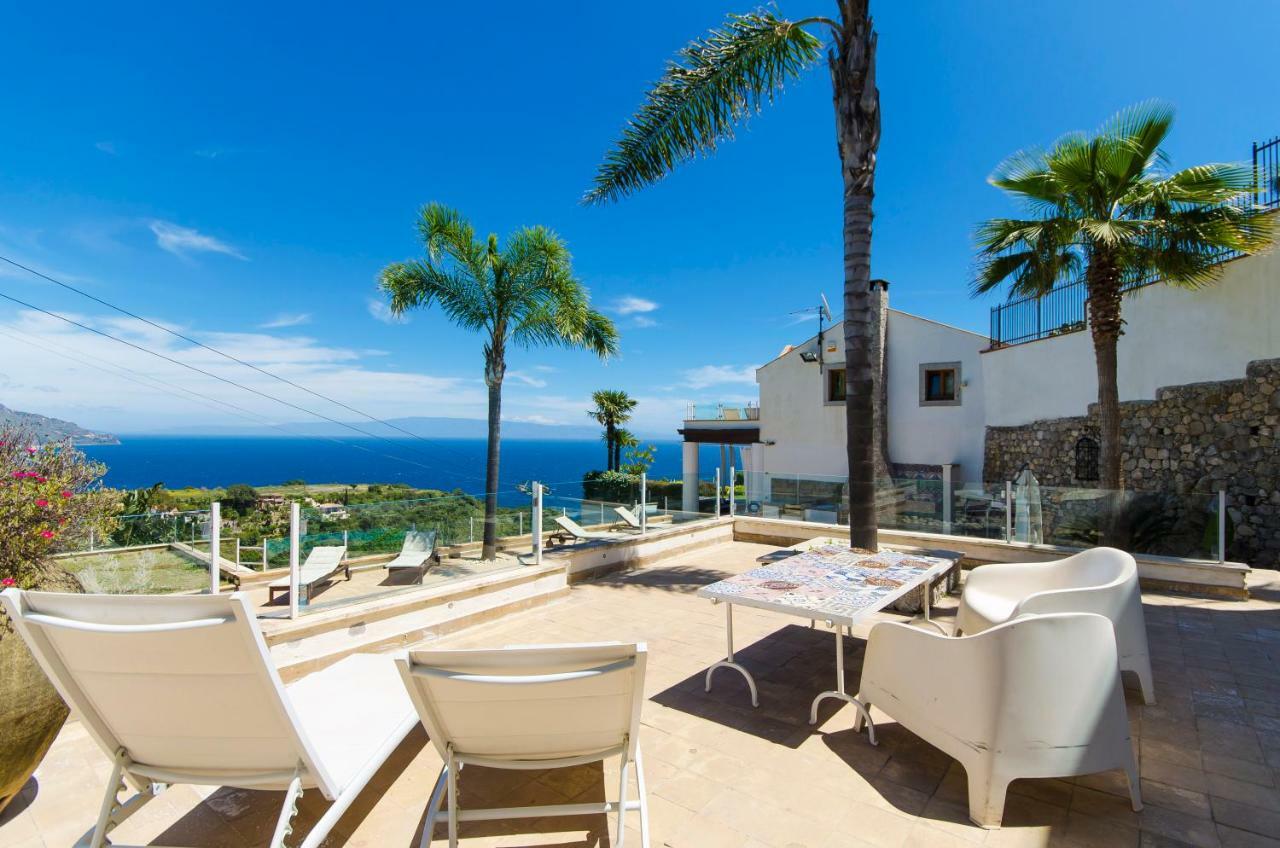 Luxury Taorum Villa With Spectacular Sea Views In 陶尔米纳 外观 照片