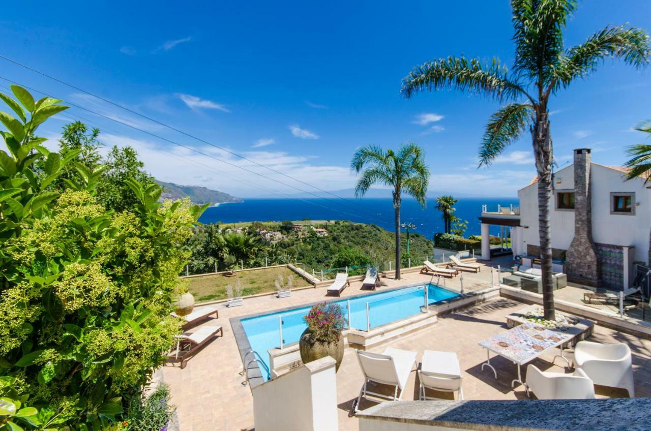 Luxury Taorum Villa With Spectacular Sea Views In 陶尔米纳 外观 照片